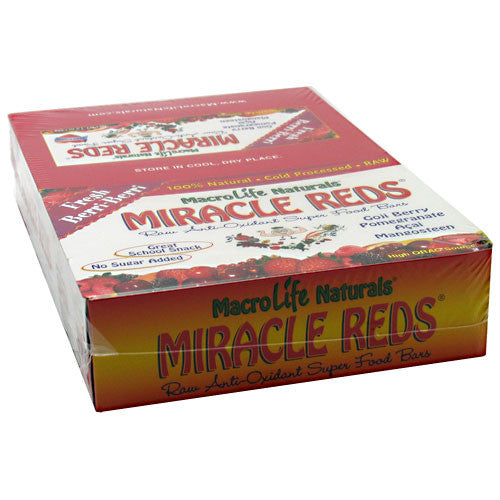 Macro Life Naturals Miracle Reds Raw Anti-Oxidant Super Food Bars