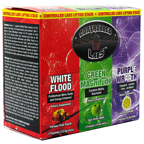 Controlled Labs White Flood, Green Magnitude, Purple Wraath